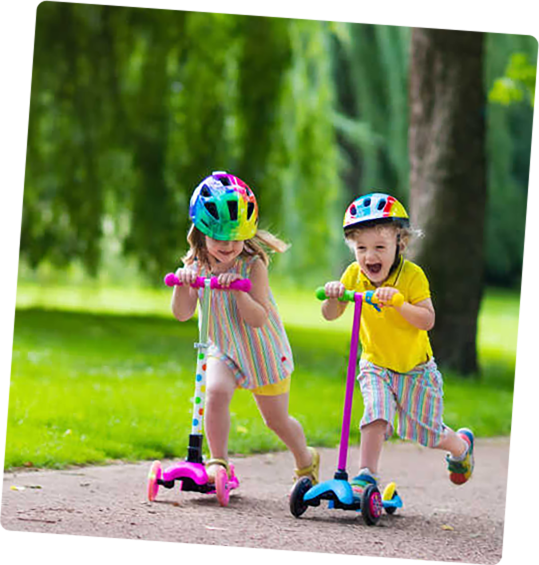 Scooters for kids also help to work on kids' balance and coordination skills.